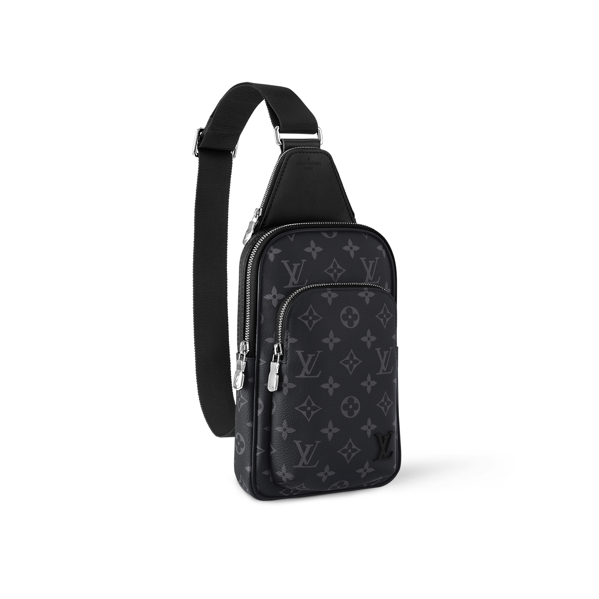 Avenue Pm Slingbag Luxury Monogram Eclipse Canvas Grey Louis Vuitton